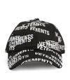 VETEMENTS VETEMENTS LOGO PRINT BASEBALL CAP,17257410