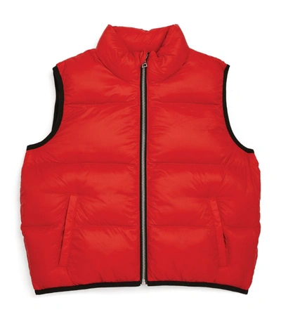 Palm Angels Logo Quilted Gilet (4-10 Years) In Red