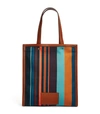 PAUL SMITH LEATHER STRIPED TOTE BAG,17261958