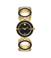 Tory Burch Sawyer Watch, Black/gold-tone, Stainless Steel, 28 X 28 Mm In Black
