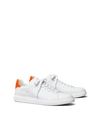 Tory Burch Howell Court Sneaker In Titanium White/varsity Orange