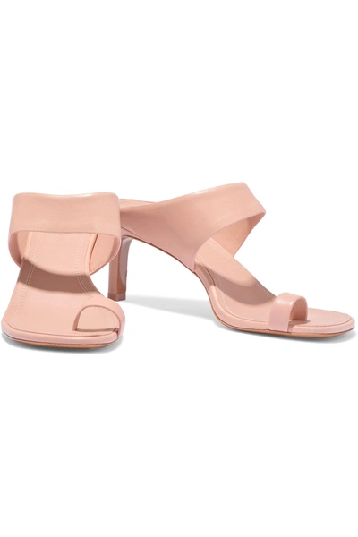 Zimmermann Snake-effect Leather Sandals In Pastel Pink