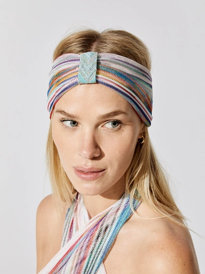 Missoni Striped Headband In Klv002h Var. Multicolor