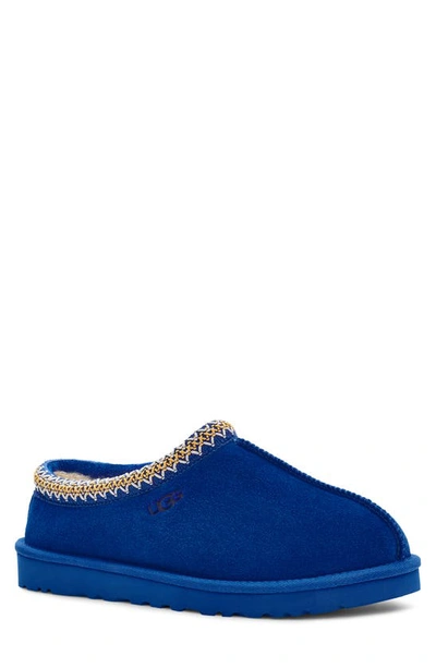 Ugg Men's Tasman Shearling Suede Mule Slipper In Classic Blue