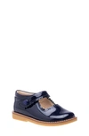 Elephantito Girl's Scalloped Leather Mary Jane, Toddler/kids In Patent Blue