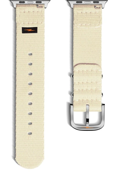 Shinola Nato Nylon 20mm Apple Watch® Watchband In Cream