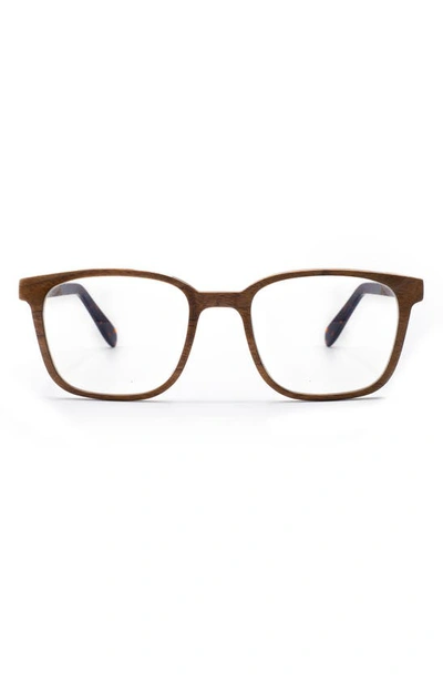 Bohten Jetter 50mm Square Optical Glasses In Dark Brown / Clear