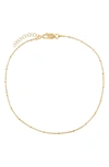 ADINAS JEWELS BEAD STATION CHAIN ANKLET,A17795GLD-447