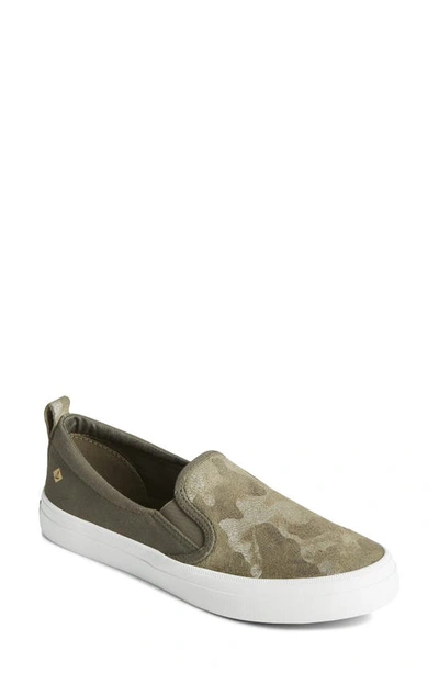 Sperry Crest Twin Gore Sneaker In Olive