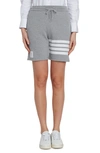 Thom Browne 4-bar Cotton Sweats Shorts In Light Grey