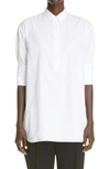 Jil Sander Friday Cotton Poplin Button-up Shirt In White