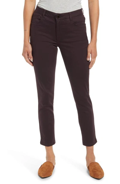 Wit & Wisdom 'ab'solution High Waist Ankle Skinny Pants In Mb-malbec