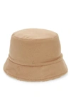 Max Mara Cashmere-camel-silk Reversible Bucket Hat In Camel