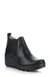 Fly London Byne Wedge Chelsea Boot In 000 Black Velvet