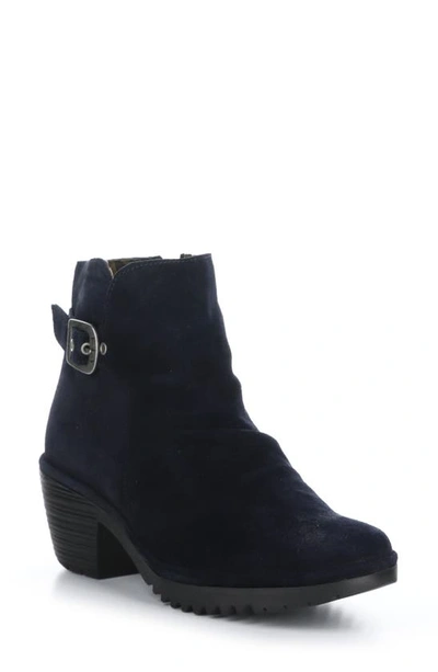 Fly London Wina Bootie In 003 Navy Oil Suede