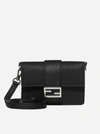 FENDI FLAT BAGUETTE MICRO LEATHER BAG