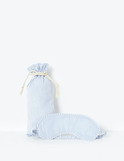 A-line Serenity Blue Stripes Sleeping Mask In Serenity-blue-stripes