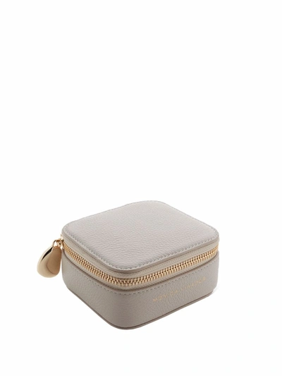 Monica Vinader Leather Travel Jewellery Box In Grey