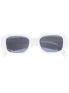 Prada Symbole Geometric-frame Sunglasses In White