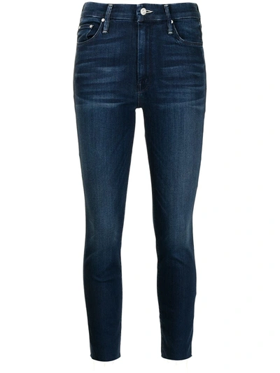 Mother Mid-rise Skinny Jeans In Blau