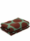 Colville Polka Dot Blanket In Green Brown