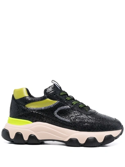 Hogan Hyperactive Low-top Chunky-sole Sneakers In Schwarz