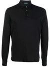 Zanone Longsleeved Polo Shirt In Schwarz