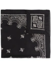 Destin Paisley-print Scarf In Schwarz
