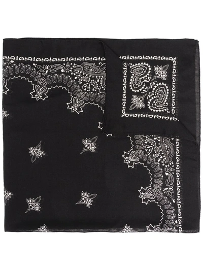 Destin Paisley-print Scarf In Schwarz