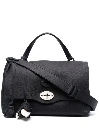 Zanellato Postina Small Leather Handbag In Black