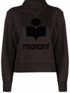 Isabel Marant Étoile Moby Sweatshirt With Logo And High Neck In Black