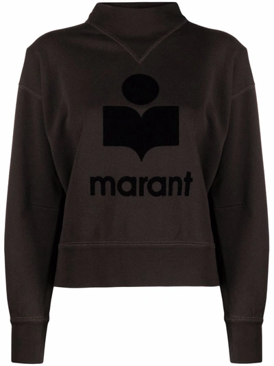 ISABEL MARANT ÉTOILE MOBY FLOCKED-LOGO SWEATSHIRT