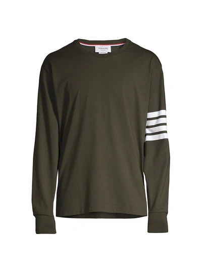 Thom Browne Long-sleeve Oversized T-shirt In Green