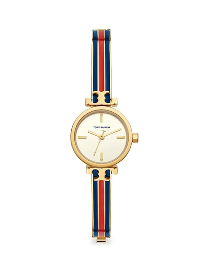 Tory Burch Kira Bangle Watch In Tri-tone Stainless Steel, 22mm In Red