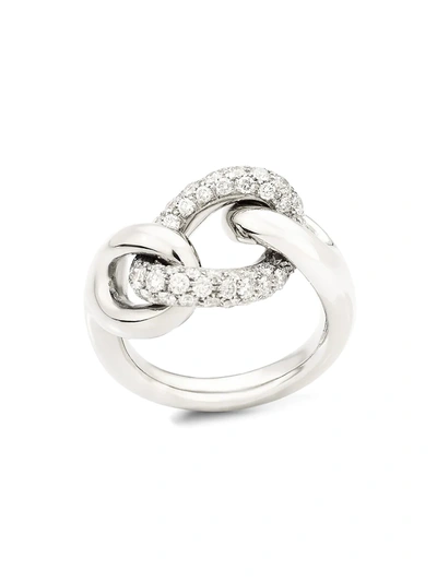 Pomellato Catene 18k White Gold Diamond Ring