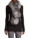 ADRIENNE LANDAU FOX FUR SCARF,400014770387