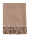 Sofia Cashmere Trentino Cashmere Throw In Medium Beige