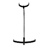 Plik Leather Body Harness-choker-belt Accessory With Chain In Body