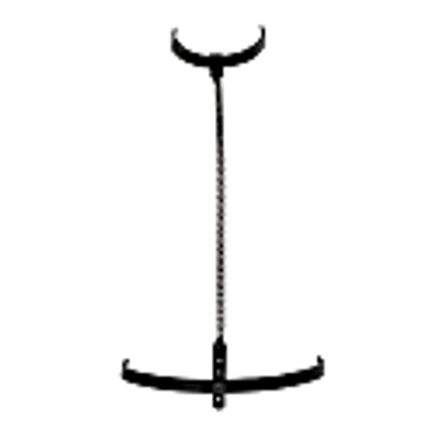 Plik Leather Body Harness-choker-belt Accessory With Chain