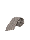 Brunello Cucinelli Houndstooth Pattern Tie In Grey