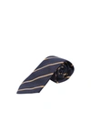 Brunello Cucinelli Diagonal Stripes Tie In Blue