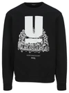 UNDERCOVER U CREWNECK SWEATSHIRT,UC2A4893-4FBLACK