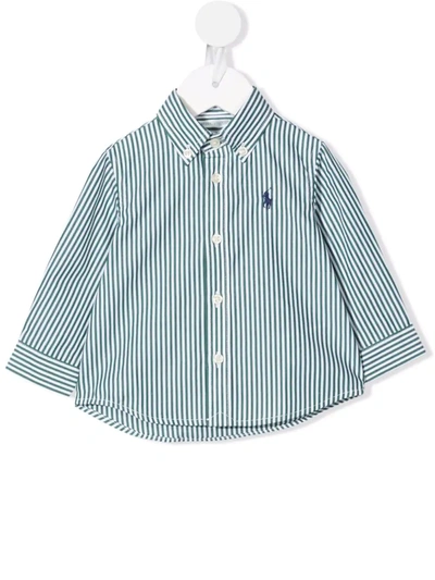 Ralph Lauren Babies' Polo Pony Striped Shirt In White
