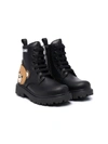 MOSCHINO TEDDY BEAR LACE-UP BOOTS