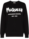 ALEXANDER MCQUEEN GRAFFITI PRINT CREW NECK SWEATSHIRT