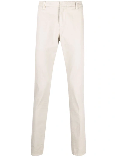Dondup Slim-fit Chino Trousers In Cream