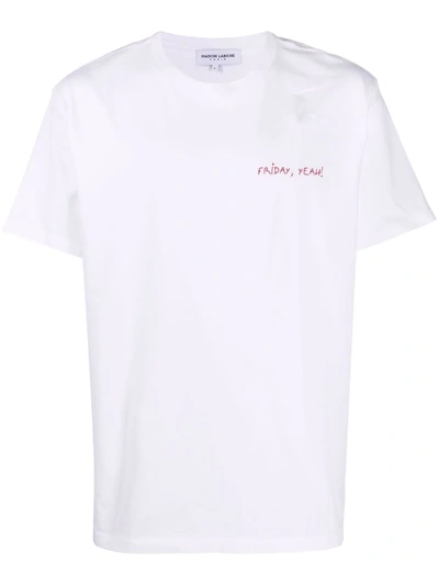 Maison Labiche Embroidered Organic Cotton T-shirt In White