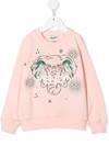 Kenzo Elephant Print Sweatshirt In 粉色