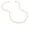 Monica Vinader Deco Paper Clip Chain Necklace In Ros Gold