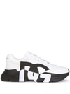 DOLCE & GABBANA LOGO-PRINT LACE-UP SNEAKERS